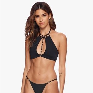 Beach Bunny Ireland High Neck Ring Bikini Top